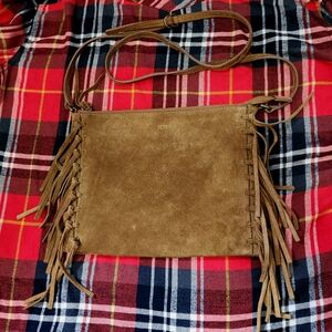 UGG Brown Suede Fringe Crossbody
